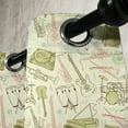 thumbnail image 2 of Ambesonne Jazz Music Grommet Curtain Single Panel, Doodle Equipment, 50"x60", Blush Khaki and Beige, 2 of 5