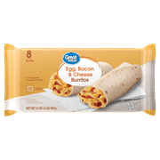 Great Value Bacon Egg and Cheese Breakfast Burritos, 32 oz, 8 Count (Frozen)