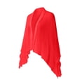 thumbnail image 7 of Idoravan Womens Ruffle Top Women's Summer Long Sleeve Sheer Chiffon Cardigan Thin Shawl Top, 7 of 7