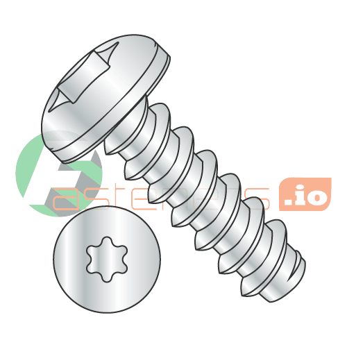 #4 x 5/16" Type B Self-Tapping Screws / Six-Lobe (Torx) / Pan Head / Steel / Zinc (Quantity: 10,000 pcs)
