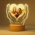 thumbnail image 3 of Personalized Photo Night Light, Custom Acrylic Plaque Lamp for Valentine's Day, Anniversary, Christmas, Birthday Gifts Unique Memorial Gift for Couples, Family, and Friends, 3 of 8