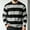 Black #112, variant on Men's Fall Winter Crewneck Striped Knit Pullover Sweater, Loose Fit Color Block Knit Long Sleeve Casual Top for Daily Wear , S
