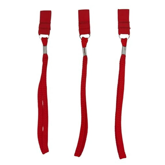 3 Pack Elastic Replacement Wrist Wraps for Walking Canes and Crutches, Red