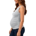 thumbnail image 6 of Fnooota Women's Maternity Tank Tops, Sleeveless Casual Knitting Cotton Crew Neck Pregnancy Summer Clothes Gray Size M, 6 of 7
