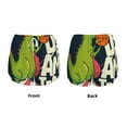 thumbnail image 5 of Xecao's Dinosaur Basketball Player for a double-layer running short for women, perfect for gym, tennis, and more, featuring a convenient pocket., 5 of 9