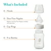 Evenflo Balance + Wide Neck BPA-Free Plastic Baby Bottles, 9oz, Clear, 6ct