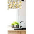 thumbnail image 3 of Ambesonne Kitchen Window Valance, Tea Time Cups Flowers, 54" X 18", Turquoise Yellow, 3 of 3