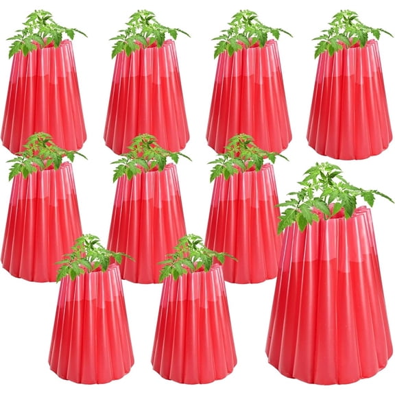 Ebaokuup 10 Pack 19" x 17" Water Filled Tomato Plant Protectors, Freeze Protection Wall of Water