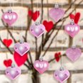 thumbnail image 6 of 12 Pcs Pink Heart Shaped Ornaments Christmas Tree Hanging Decorations Valentines Heart Shaped Baubles Ornaments Valentines Day Decor for Wedding Anniversary Party Supplies Home Tree Decorations, 6 of 8