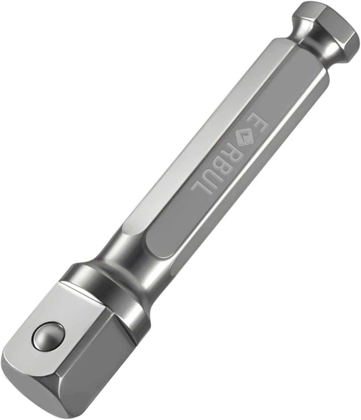 RGHJAR-Stainless Steel 7/16-inch Hex to 1/2-inch Square Extension Impact Adapter Impact Driver Power Bit Compatible with 1/2" Electric Drill 7/16" Impact Drill