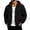 Black, variant on Hoodies for Men Zip Up Long Sleeve Casual Fleece Sweatshirt Thick Gym Workout Outdoor Fall Winter Jacket L