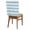 Blue White, variant on Aqua Striped Chair Back Covers, Rustic Farmhouse Stripes Removable Chair Covers for Dining Chairs Set of 8, Washable Chairs Slipcovers Back Seat Protector for Wedding Party 19"x20"