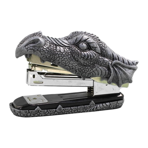 Dragon Head Stapler Novelty Stapler for Desk Figurine Office Supplies Office Stationery Metal Stapler Unique Small Stapler