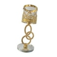 thumbnail image 4 of Abbracc Cylinder Crystal Candlestick, Shiny Decorative Romantic Creative Candle Holders 3 Rings, 4 of 7