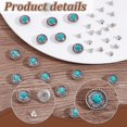 thumbnail image 4 of 20 Sets Turquoise Buttons 12mm Decorative Screw Back Buttons Vintage Western Style Green Turquoise for Leather Screw DIY Leather Craft Bags Decor, 4 of 8