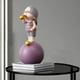 thumbnail image 4 of Escultura de resina adorable, pieza decorativa moderna con forma de personaje de dibujos animados A_Boy_Purple, 4 of 9