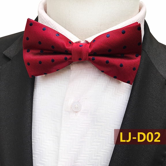 Men's Suit Bow Neck Tie Polka Dots Paisley Floral Printed Wedding Party Bowtie