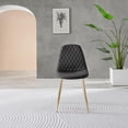 thumbnail image 5 of Furniturebox UK Corona Modern Adult Faux Leather Dining Side Chairs, Black (Set of 1), 5 of 6