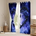 thumbnail image 4 of Feelyou 3D Spider Animal Black Out Curtains, Blue Romantic Rose Floral Curtains Pack of 2 (42x63 Each), Happy Valentine's Day Bedroom Curtains, Black Out Curtains Decor, 4 of 7