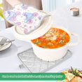 thumbnail image 3 of Yayeee Pot Holders Kitchen Heat Resistant with Pockets 7"x9.8" Cotton Oven Cooking Hot Pads, Pink Skates, 3 of 7