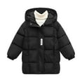 thumbnail image 3 of Zshosam Girl Winter Coat Waterproof Infant Toddler Baby Girls' Winter Jacket Fleece Lined Quilted Bubble Puffer Coat for Girls Size 9T 10T,(Black 9-10 Years), 3 of 5