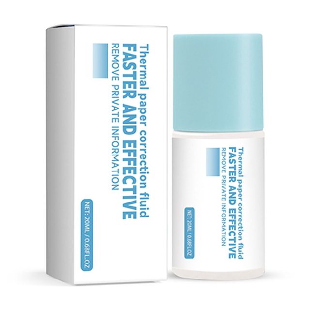 20Ml Thermal Paper Correction Fluid, White-Out For Receipts & Labels, Quick-Dry, Non-Toxic Formula