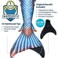 thumbnail image 3 of Fin Fun Atlantis - Swimmable Mermaid Tail w/ Reinforced Tips & Monofin | 3D Side & Back Fins - Made w/ Sun Resistant Material - (Bronzed Sapphire, Adult L), 3 of 7