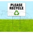 thumbnail image 1 of Please Recycle (18" x 24") Yard Sign, Includes Metal Step Stake, 1 of 6