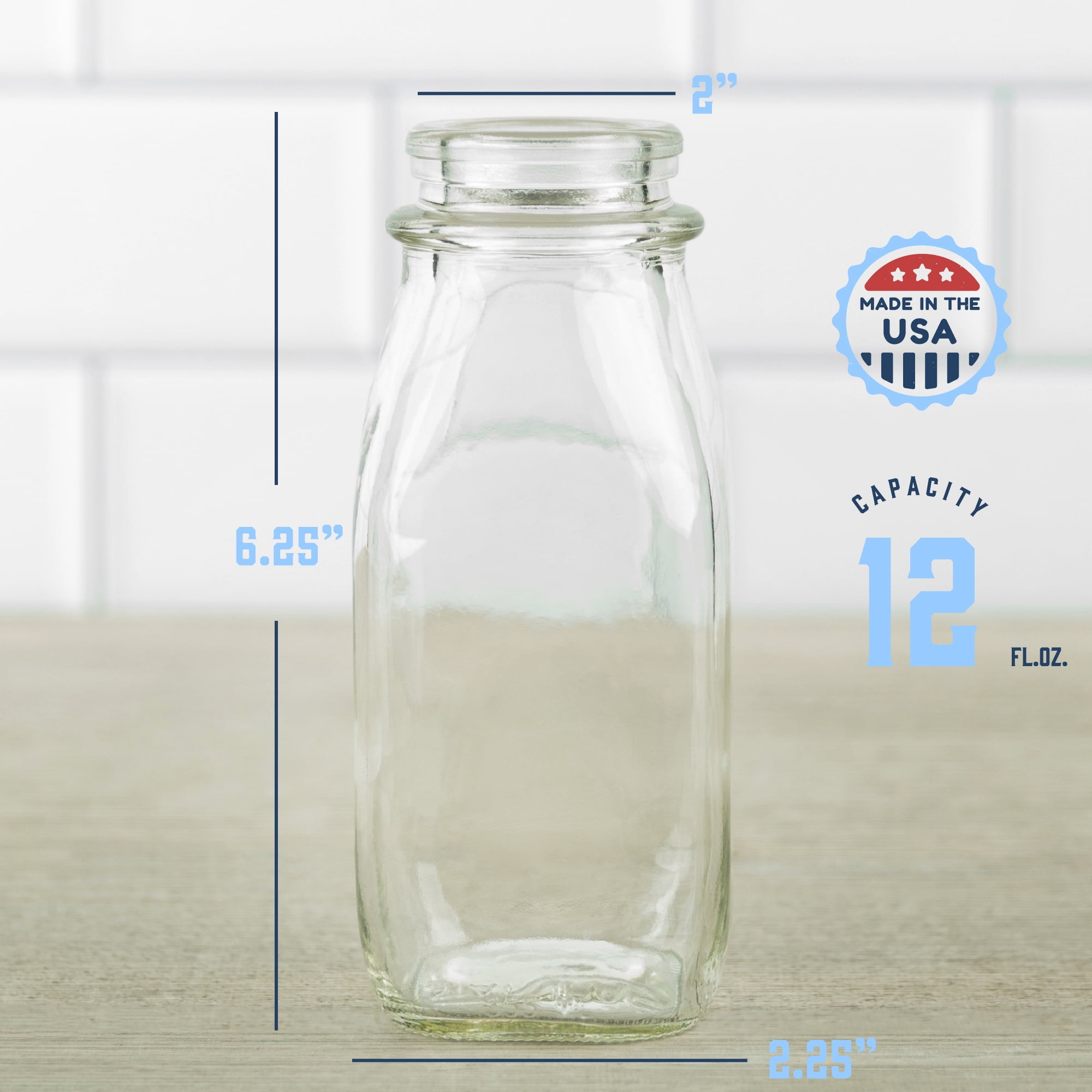 Half Gallon Glass Milk Bottle with Lid (4 Pack) 64 Oz Jugs and 8 White  Caps, Reusable Food Grade Mil…See more Half Gallon Glass Milk Bottle with  Lid