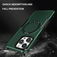 thumbnail image 2 of ELEHOLD Hybrid Rugged Magnetic Case for iPhone 14, Shockproof Anti-fall Dual-layer Protector Case,Non-Slip Rugged Magnetic Soft TPU Bumper Hard PC Back Cover Case, darkgreen, 2 of 8
