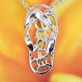 thumbnail image 6 of Sandal Flip-Flop Charm Hawaiian Sea Turtle Necklace Pendant, Sterling Silver, 6 of 10