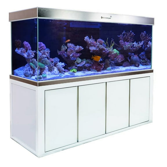 Aqua Dream 260 Gallon Tempered Glass All-in-one Aquarium White and Silver