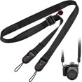 thumbnail image 1 of Camera Strap Compact - Wrist Strap for DSLR Camera - Neck Strap - Strap - Shoulder Strap - Camera Strap Set - Carrying Strap - Adjustable Length - Suitable for Canon, Nikon, Sony DSLR - Black, 1 of 5