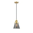 thumbnail image 2 of Innovations Lighting 201Csw-8-6 Cone Pendant Cone 6" Wide Mini Pendant - Satin Gold /, 2 of 5