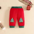 thumbnail image 6 of Splozh Baby Boy Matching Outfit Sets Cute, Baby Boys My First Christmas Long Sleeve Romper Pants Hat Set 3 Piece Set,Red,0-3 Months, 6 of 8