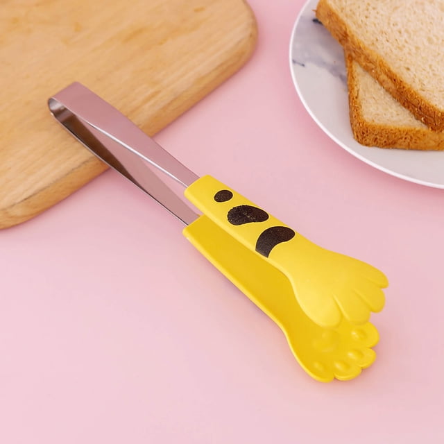 Cooking Kitchen Cooking Tong Cute Cat Paw Shape Stainless Steel Small Salad Barbecue Food Tong