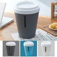 thumbnail image 2 of Trash Bin Mini Plastic Creative Trash Can Garbage Can with Lid for Desk, 2 of 8