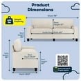 thumbnail image 6 of Serta Palisades 78" Track Arm Sofa with Removable Covers Cream White, 6 of 18