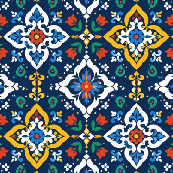 Peel and Stick Wallpaper 23.6in x 9.8ft Mexican talavera ceramic tile Ethnic folk ornament Italian Contact Paper Vinyl Waterproof Self Adhesive Wall Paper for Bedroom Shelf Cabinet