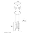 thumbnail image 4 of E31243-20BK ET2 Lighting Quartz-18W 3 LED Pendant-13 Inches wide by 21 inches high-Black Finish, 4 of 4