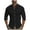 Black, variant on Mens Cotton Linen Shirts Band Collar Long Sleeve Summer Beach Hippie Button Down Shirt Business Casual Work Tops