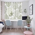 thumbnail image 5 of Coastal Sage Green Kitchen Curtains 63 Inch Length, Ocean Coral Starfish Shell Modern Grommet Top Bedroom Living Room Curtains, Light Filtering Cafe Curtain Drapes 2 Panels Set 104''x63'', 5 of 9