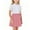 Pink, variant on FAIWAD Girls Uniform Pleated Skirt Kids High Waist A-line Skorts Girls Solid Color Mini Skirts with Shorts