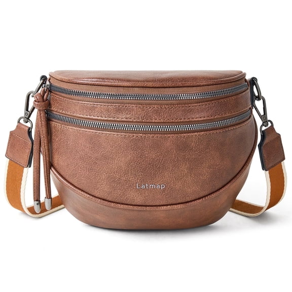 LATMAP Crossbody Sling Bag For Women&Men Brown