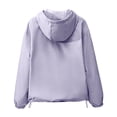 thumbnail image 6 of Women's Solid Color Spring Autumn Sports Windbreaker Jacket, Lightweight Water Resistant Casual Coat with Full Zip, for Daily Active Wear or Outdoor Hiking Purple, 6 of 10