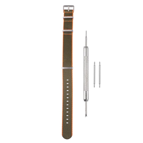 FENGGUIQU 1Pc Durable Nylon Watch Band Green Classic Strap Sweat Resistant and Comfortable