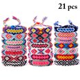 thumbnail image 2 of 21 Pcs Bracelet d'Amitié Style Ethnique Bracelet en Corde Ajustable Bracelet Tissé, 2 of 10
