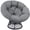 Black Rattan Dark Grey Cushion, variant on LOGYAT Wicker Papasan Circle Chair, 360° Swivel Chair, 37" Living Room Chair, Indoor Outdoor Rattan Chair with Thick Cushion, Ideal for Teenagers,Black Rattan with Dark Grey Cushion