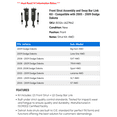 thumbnail image 2 of Front Strut Assembly and Sway Bar Link Kit - Compatible with 2005 - 2009 Dodge Dakota 2006 2007 2008, 2 of 2