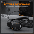 thumbnail image 3 of ONIKUMA 2.4GHz Wireless Gaming Headset for PS5/PS4/PC/Xbox/Switch/, Gaming Headphone with Noise-Canceling Mic, 7.1 Stereo Surround Sound, RGB Light, 60H Battery Life, 3 of 8